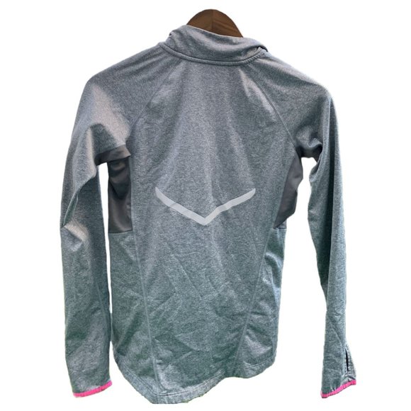 Gray and Pink Long Sleeve Athletic Quarter Zip H&M - Picture 2 of 6